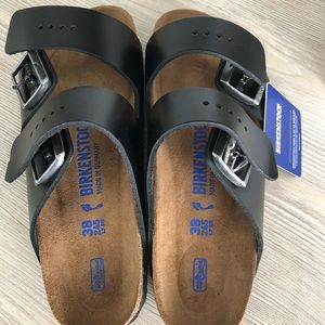 New Birkenstock size 38 Soft Footbed, Amalfi Black